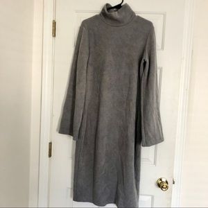 Large Gray Slight Turtleneck Sweater Dress